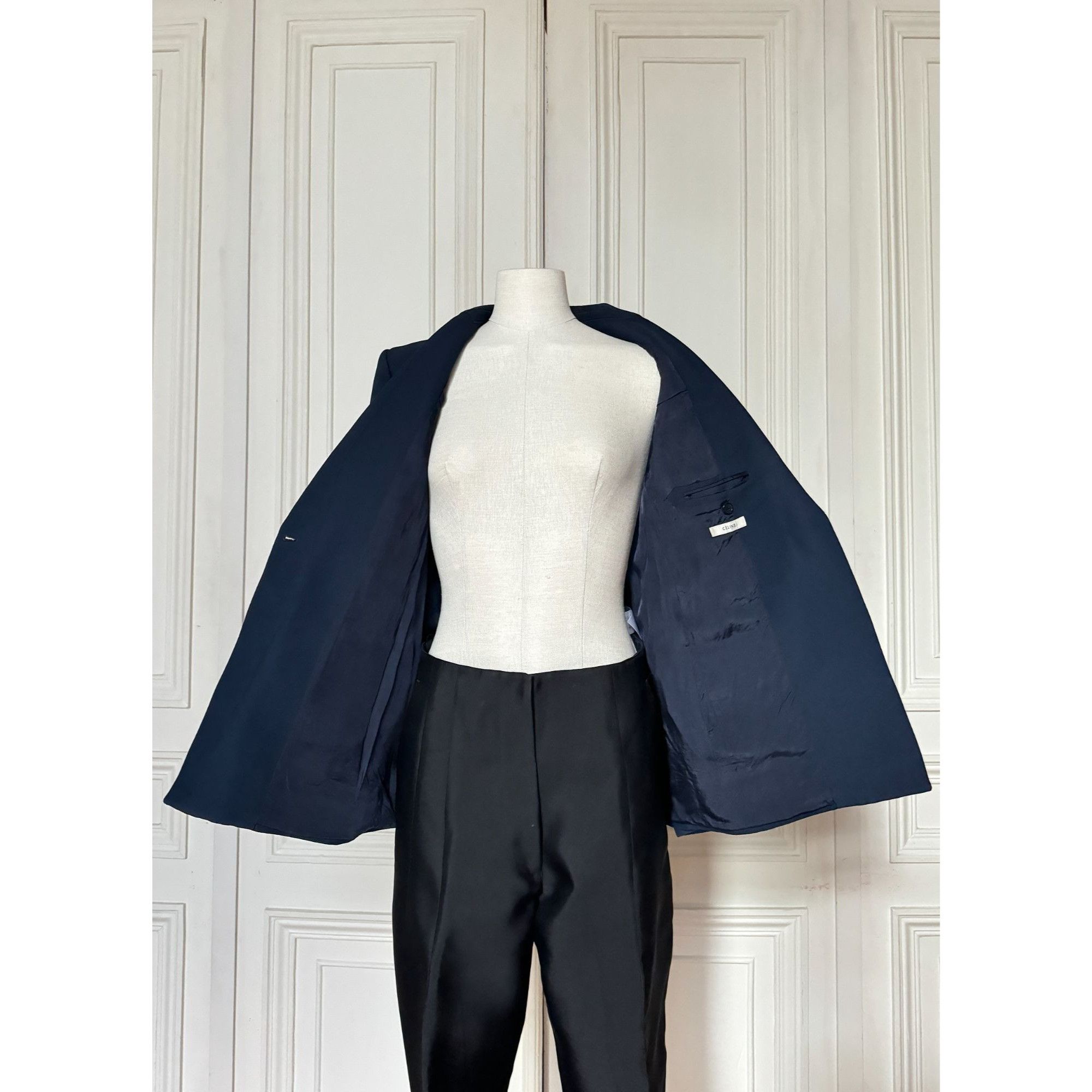 Celine Resort 2013 by Phoebe Philo Navy Blue Blazer Jacket Size M / US 6-8 / IT 42-44 - 6 Thumbnail