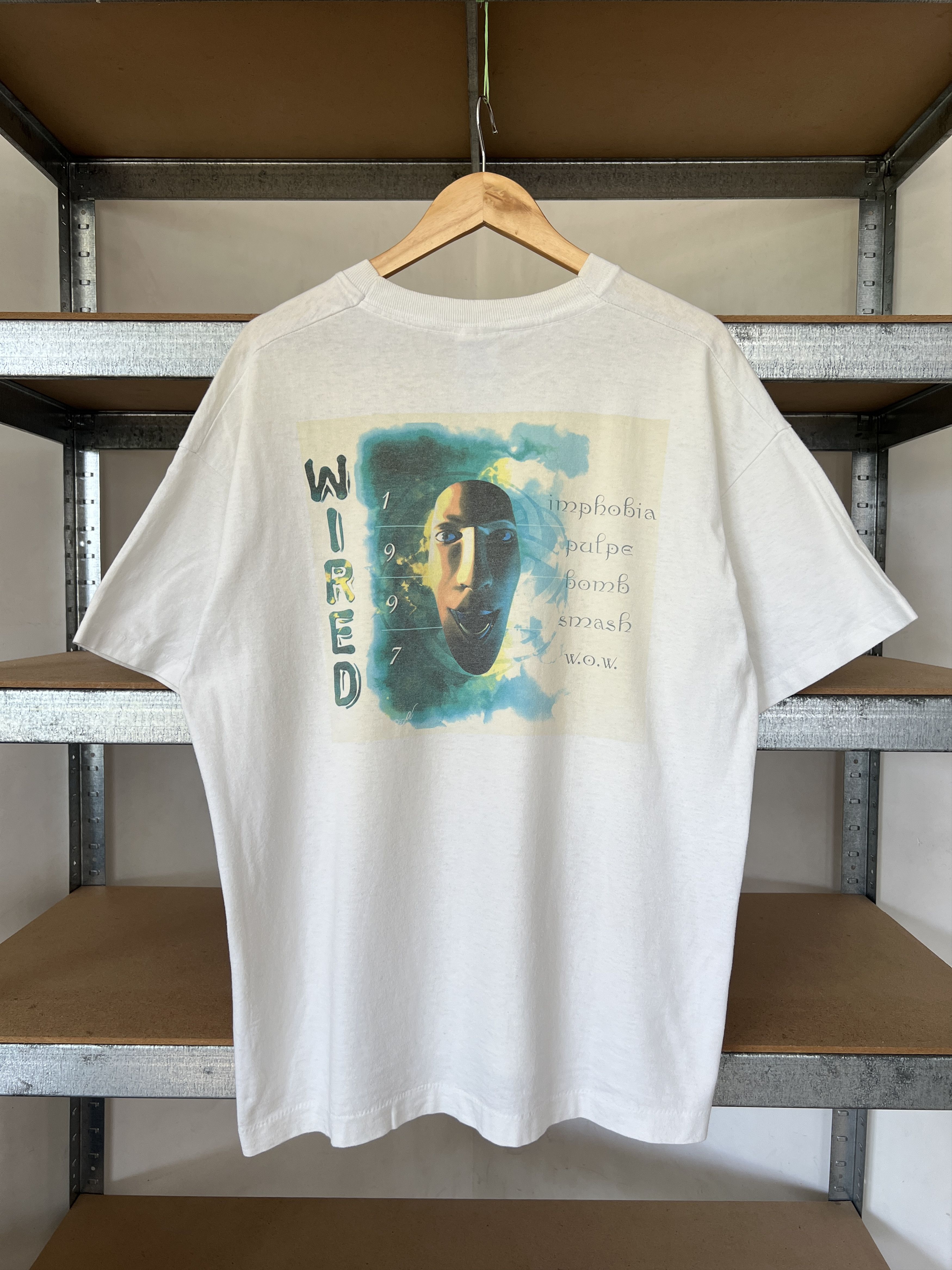 Vintage Wired Magazine Vintage 1997 Imphobia Pulp Smash W.O.W. Tee Size US XL / EU 56 / 4 - 1 Thumbnail