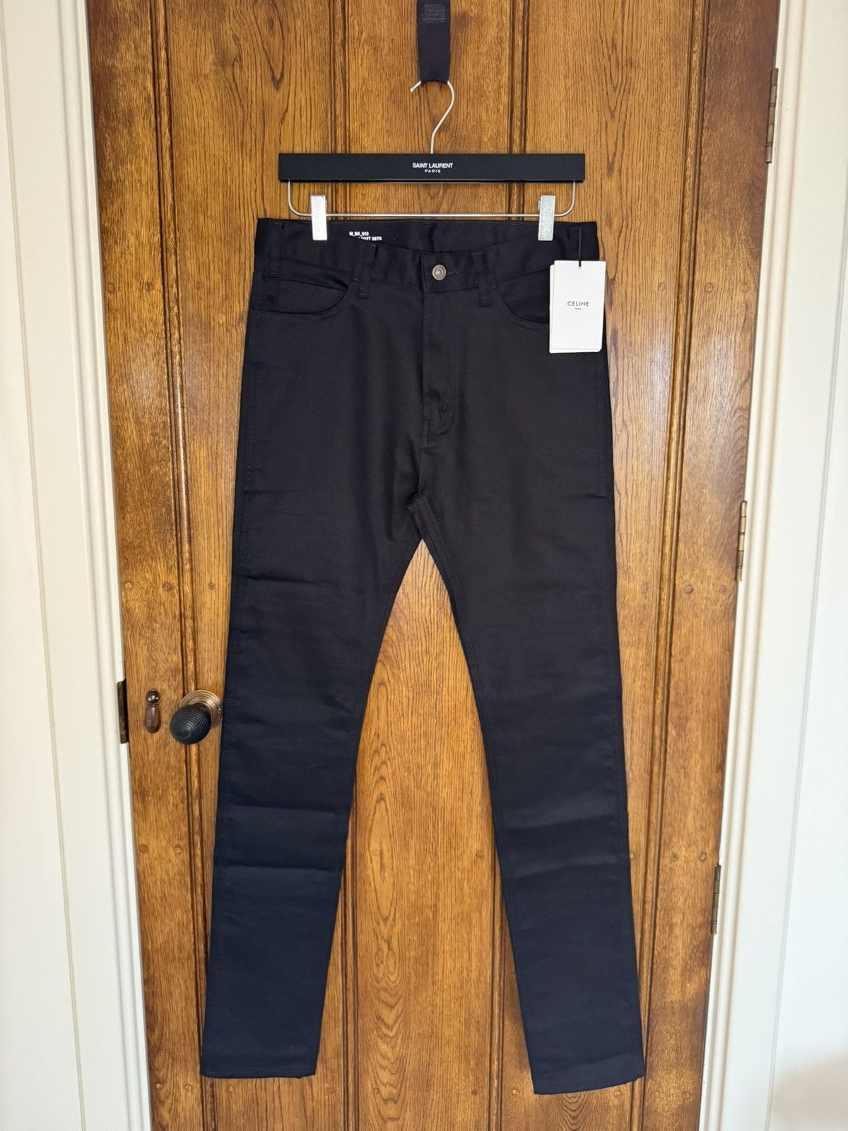 Celine $990 FW23 Celine Wiltern pure black skinny jeans Hedi 30 Size US 30 / EU 46 - 2 Thumbnail