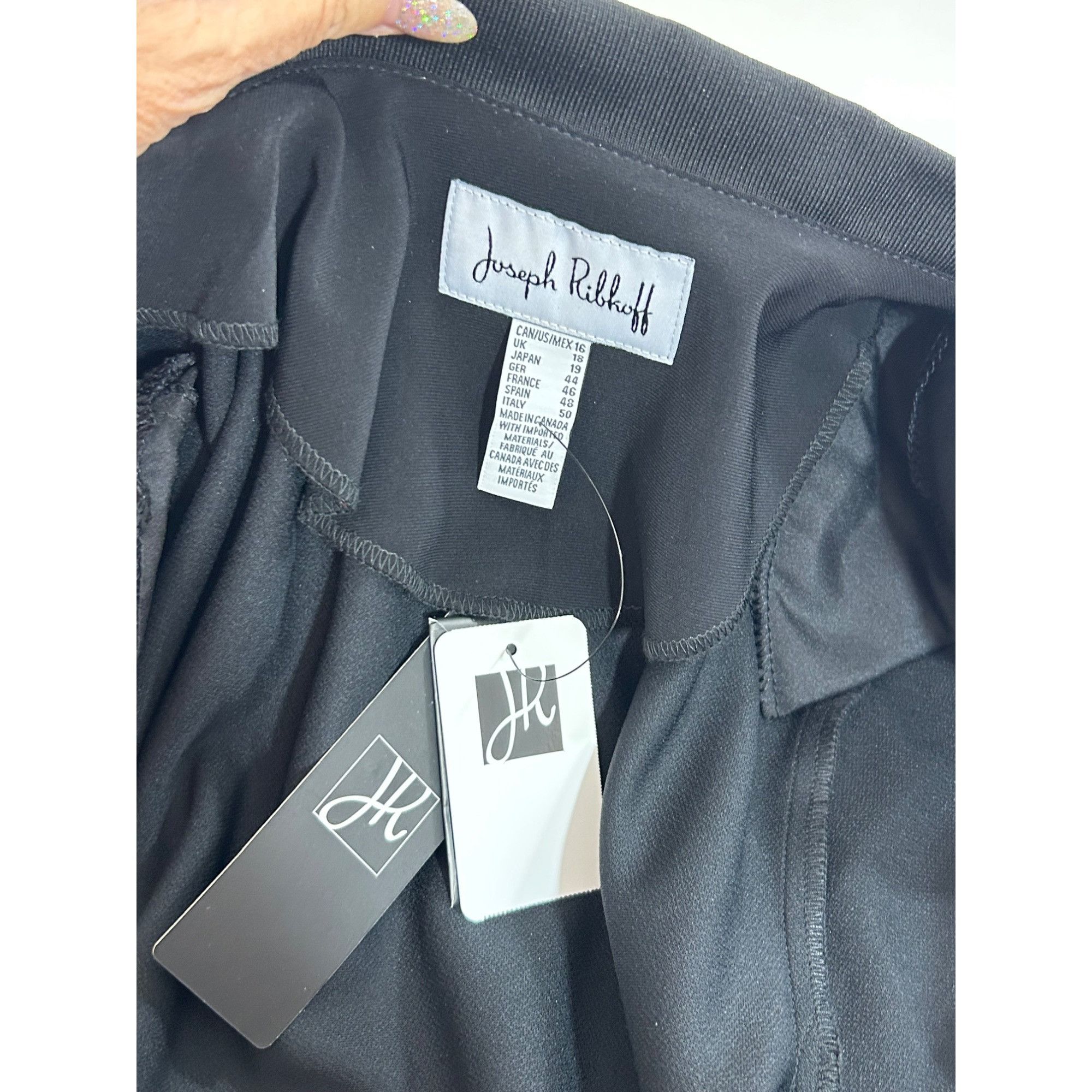 Joseph Ribkoff Joseph Ribkoff Black Blazer 16 White Trim Button Pockets Sho Size XXL / US 16-18 / IT 52-54 - 18 Thumbnail