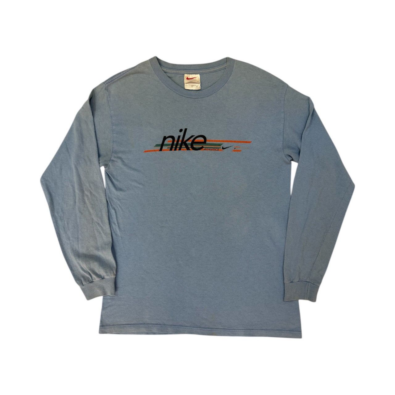 Nike VINTAGE 90s NIKE SWOOSH DISTRESSED LONGSLEEVE TSHIRT Size US S / EU 44-46 / 1 - 1 Thumbnail