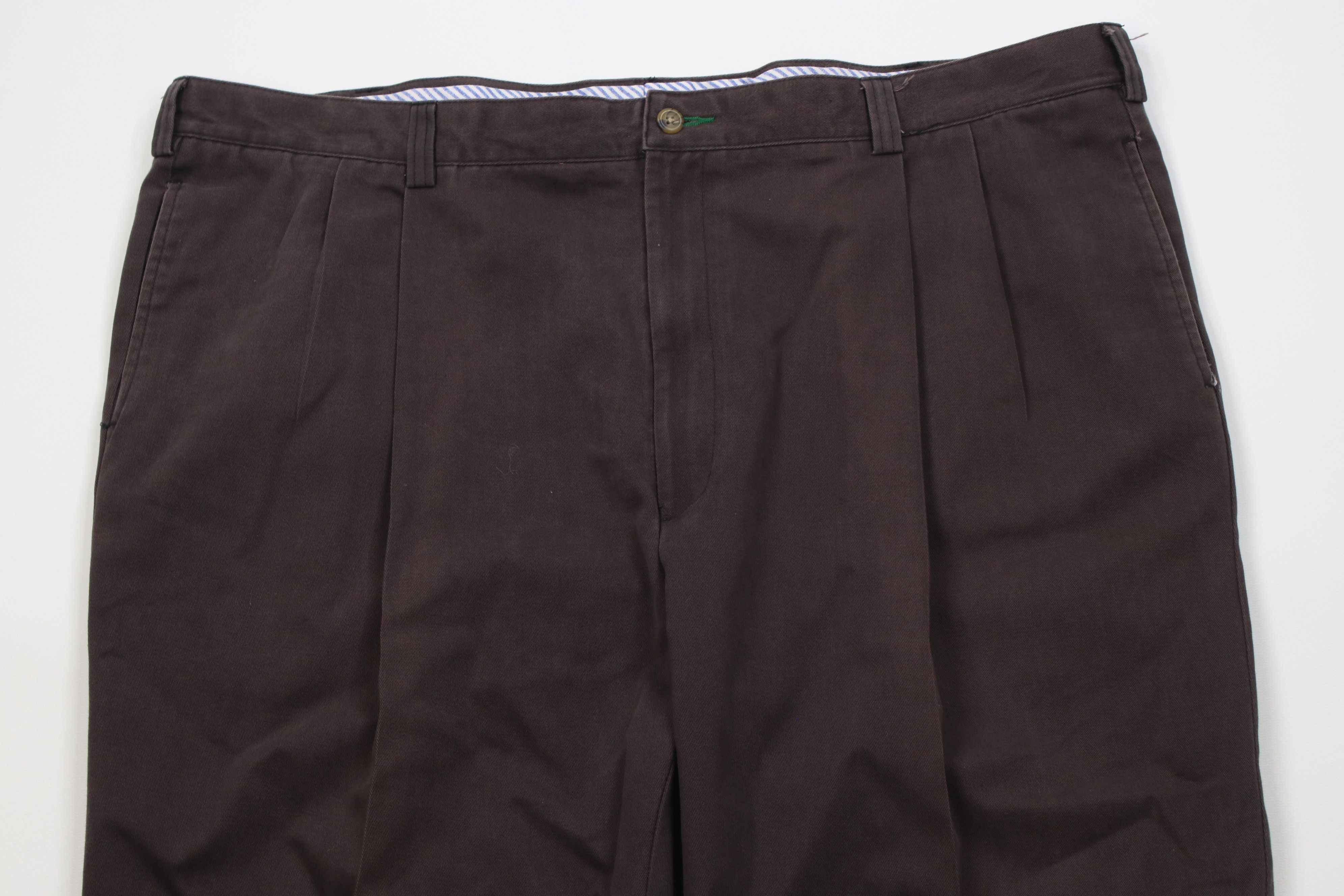 Tommy Hilfiger Vintage 90s Tommy Hilfiger Baggy Wide Leg Chino Pants Brown Size US 44 / EU 60 - 2 Thumbnail