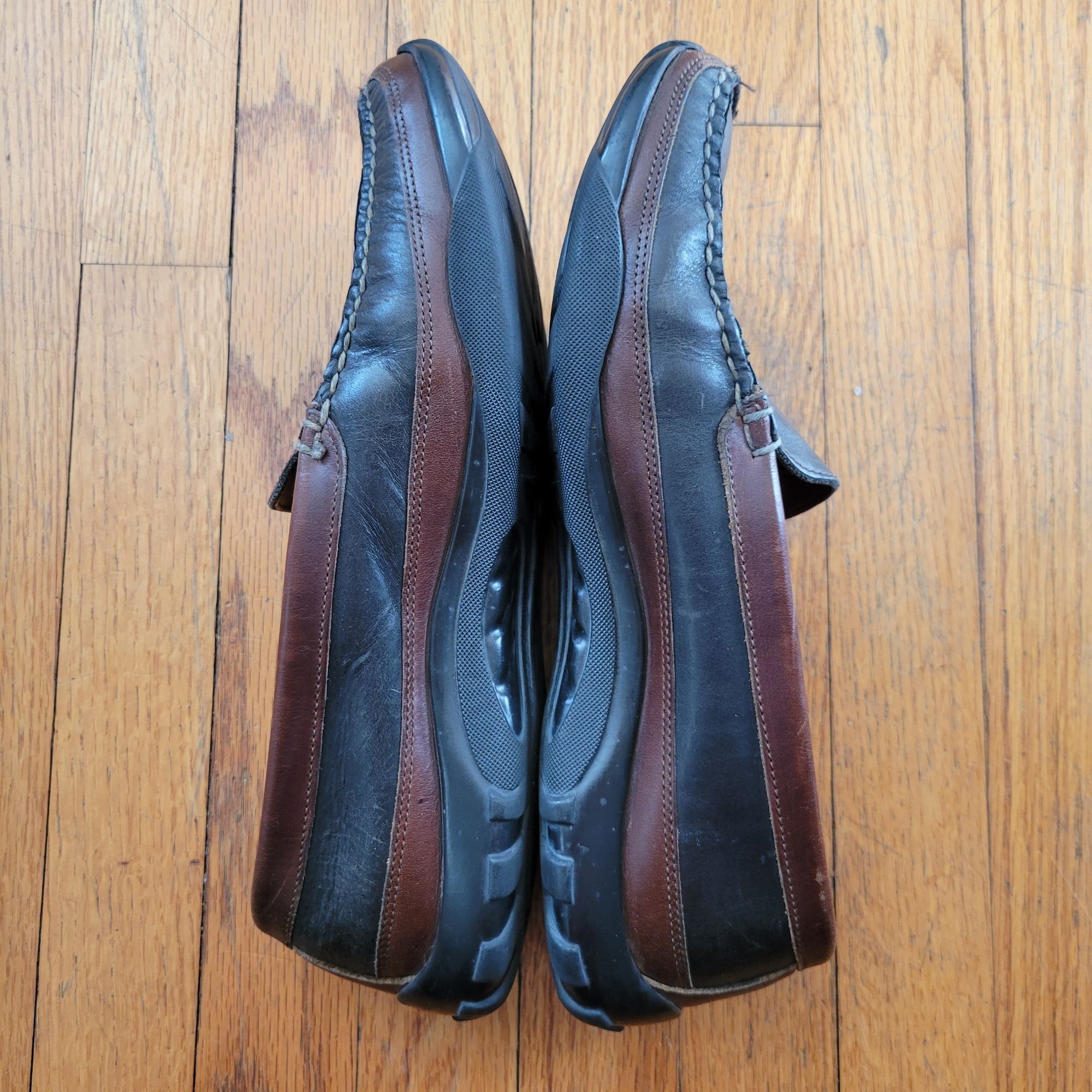 Allen Edmonds Boulder 11 3E Brown Black Leather Slip On Loaf