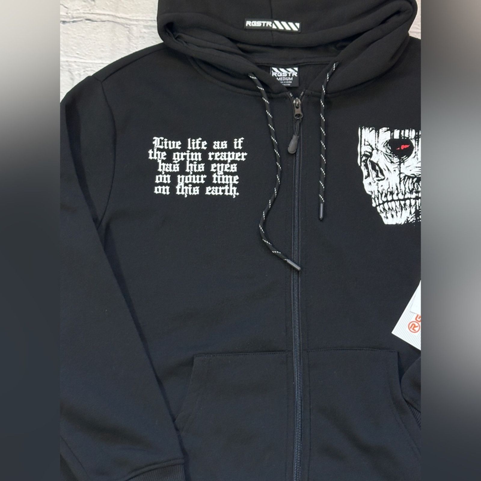 Other NWT RGSTR Graphic Skull Full Zip Hoodie in Black Size US M / EU 48-50 / 2 - 2 Thumbnail