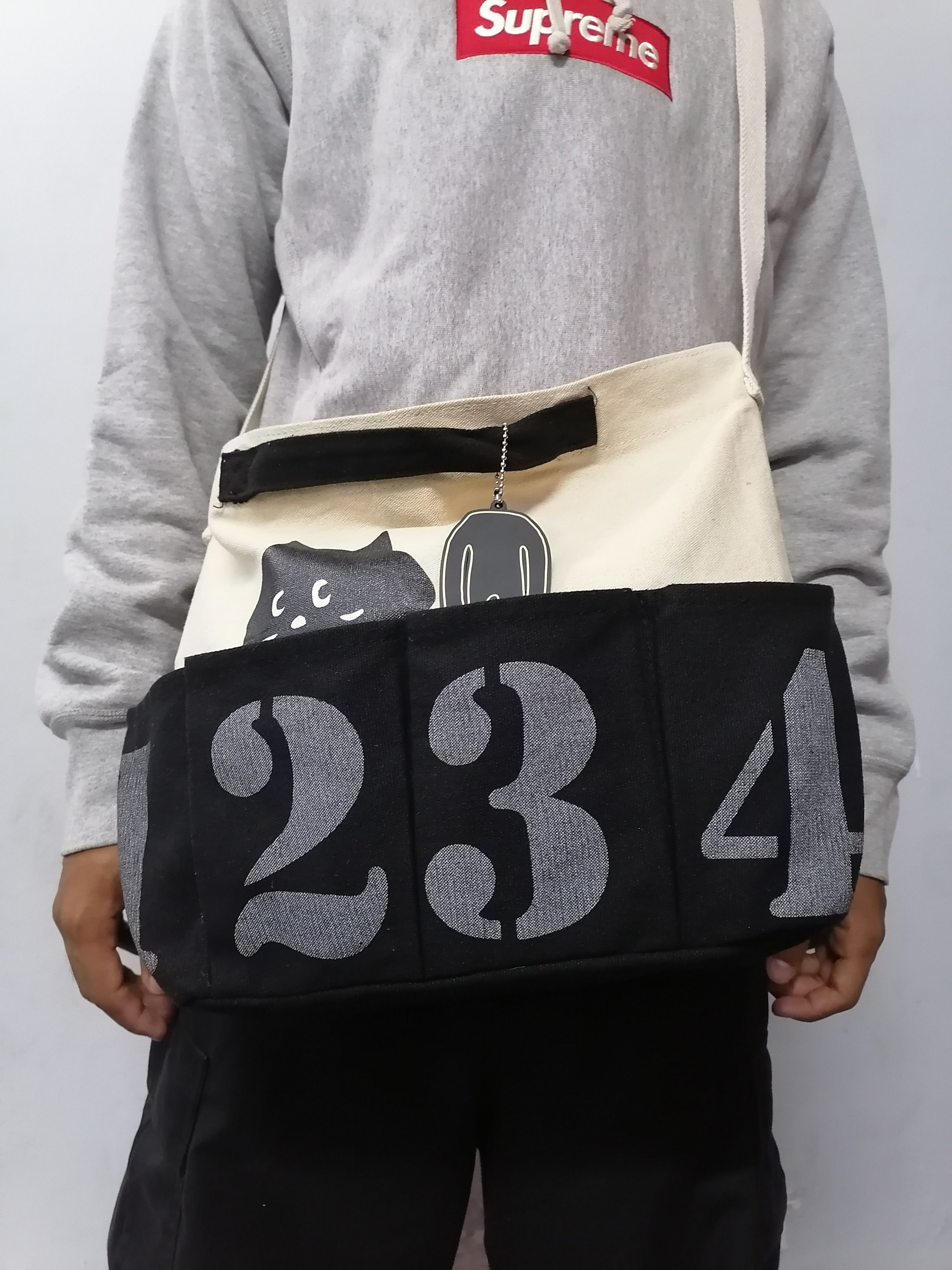 Designer × Issey Miyake × Ne-Net Ne-net 1234 By Issey Miyake Canvas Crossbody Bag Size ONE SIZE - 2 Thumbnail