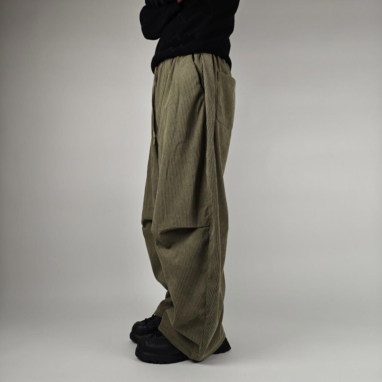 Other Japanese Muted Green Pleated Baggy Pants Size US 32 / EU 48 - 3 Thumbnail