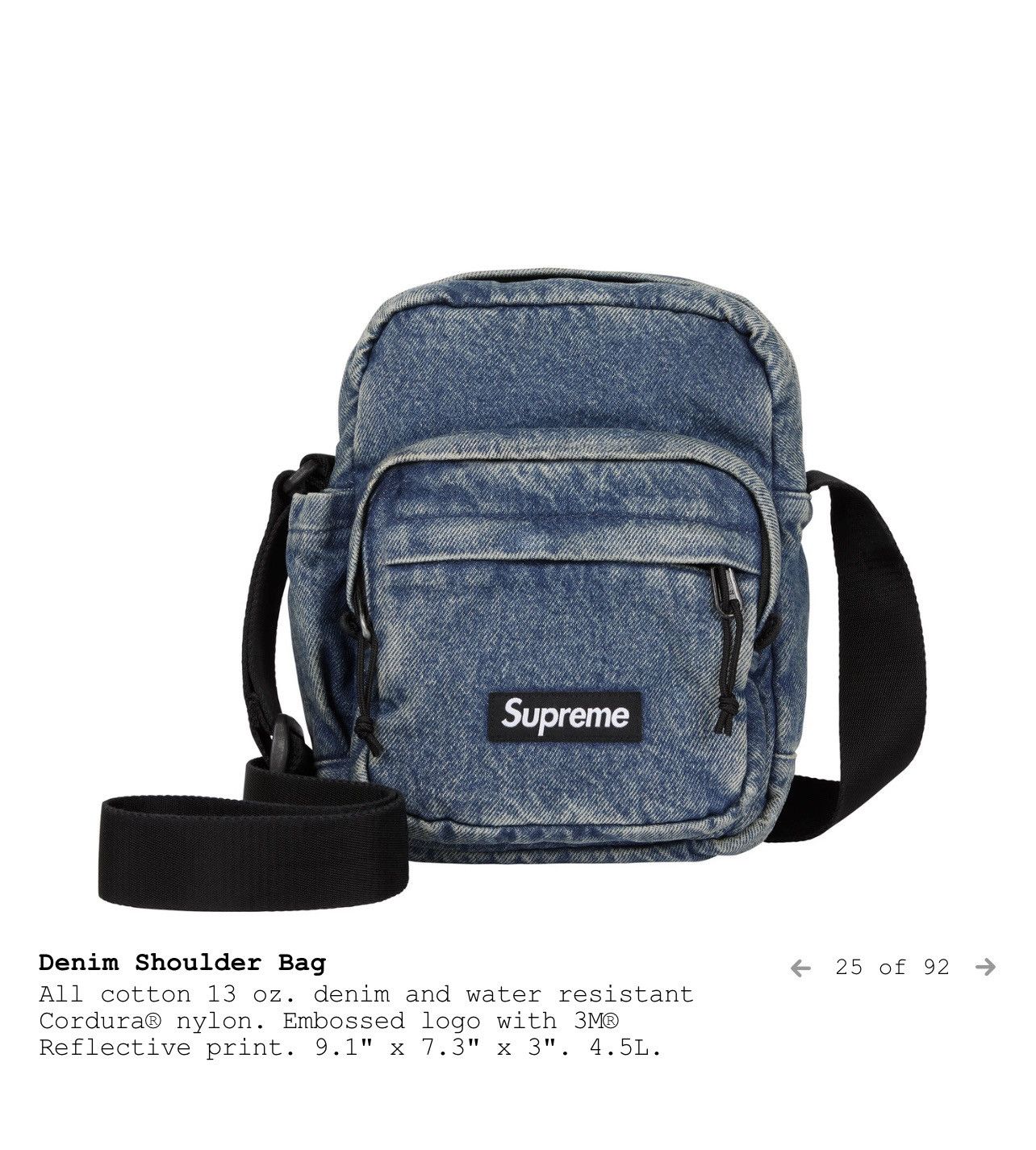 Supreme Supreme denim shoulder bag Size ONE SIZE - 1 Thumbnail