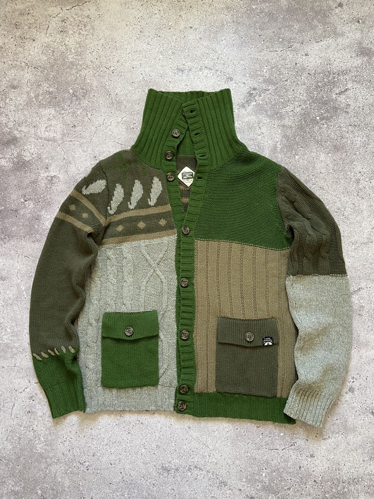 Diesel Diesel Amplified heavy Knit Cardigan Size US XXL / EU 58 / 5 - 1 Thumbnail