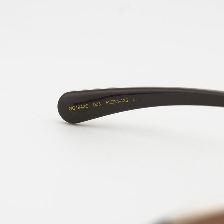 Gucci Gucci GG1942S 003 Women Sunglasses Gold Oval Frame, Brown Size ONE SIZE - 6 Thumbnail
