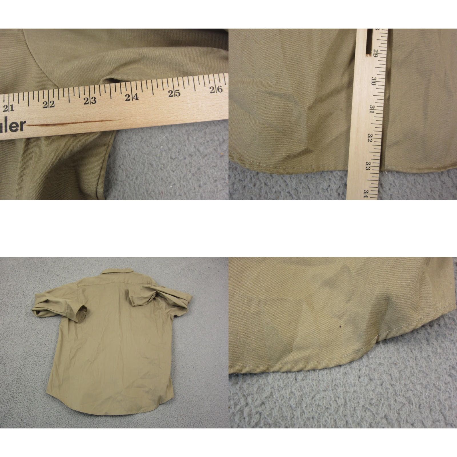 Vintage VINTAGE Work Shirt Mens M Brown 60s 70s Canvas Cotton Polyester Button-Up Collared Long Sleeve 70s Western Theme Mens Size US M / EU 48-50 / 2 - 8 Thumbnail