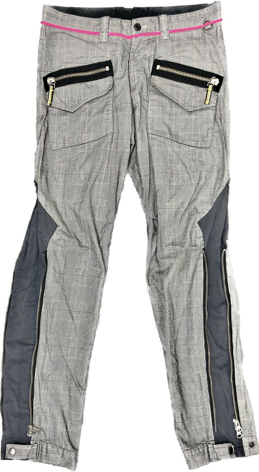 PPFM PPFM y2k 00s Unusual eccentric slacks+cargo+bondage pants Size US 33 - 6 Thumbnail