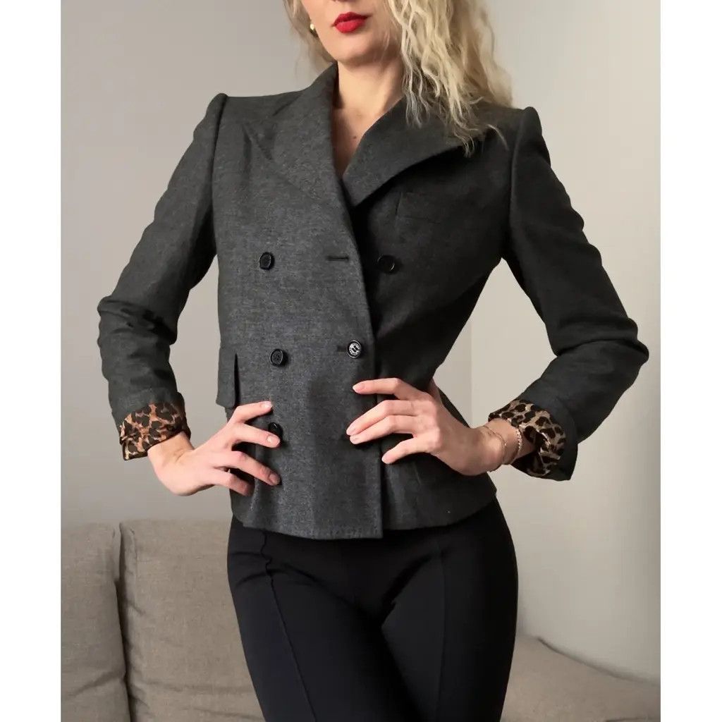 Dolce & Gabbana Dolce & Gabbana Grey Wool Double Breasted Blazer Size 42 IT Size M / US 6-8 / IT 42-44 - 1 Thumbnail