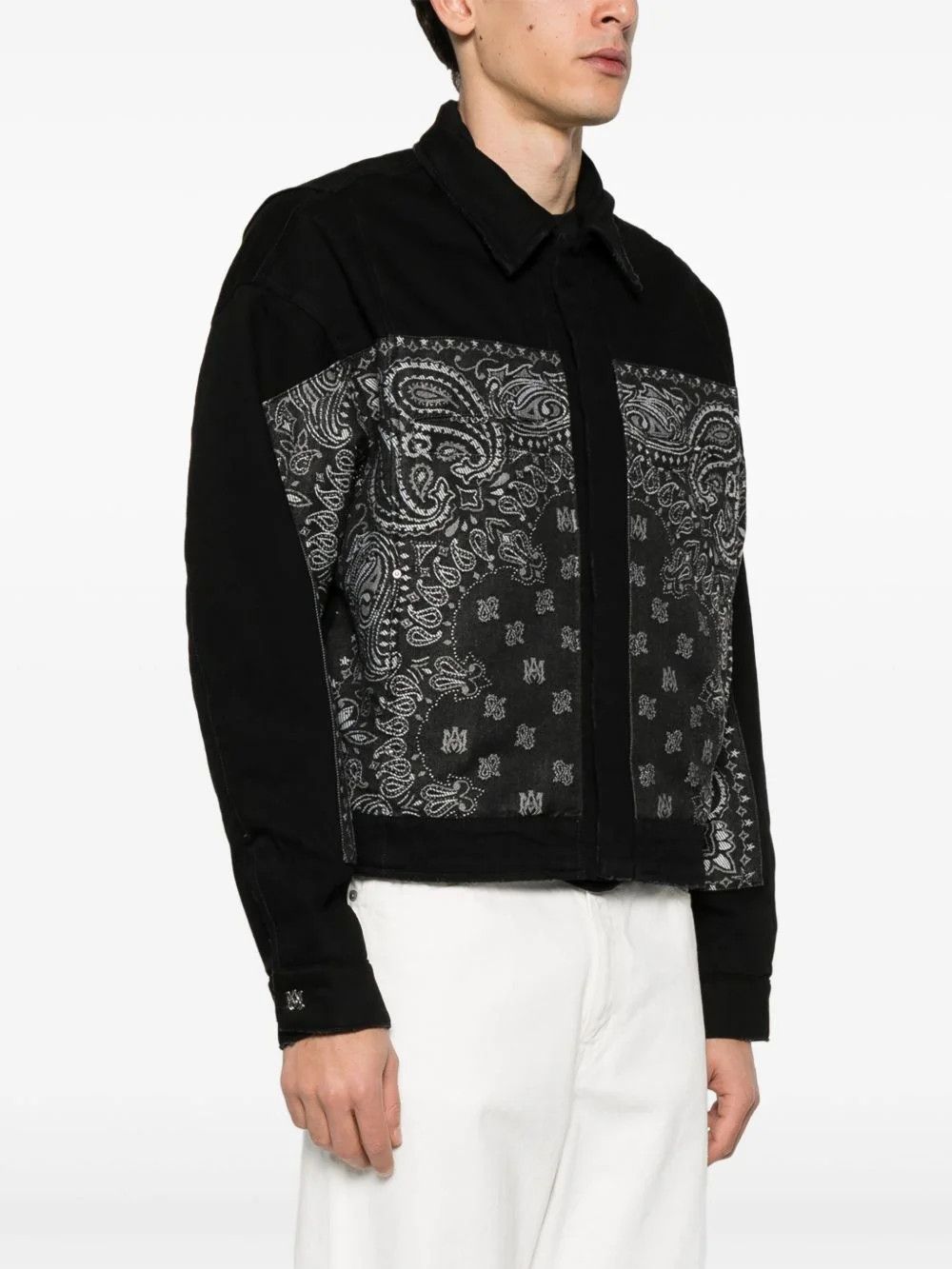 Amiri o1s1wg110326 Paisley-Pattern Jacket in Black Size US L / EU 52-54 / 3 - 3 Thumbnail