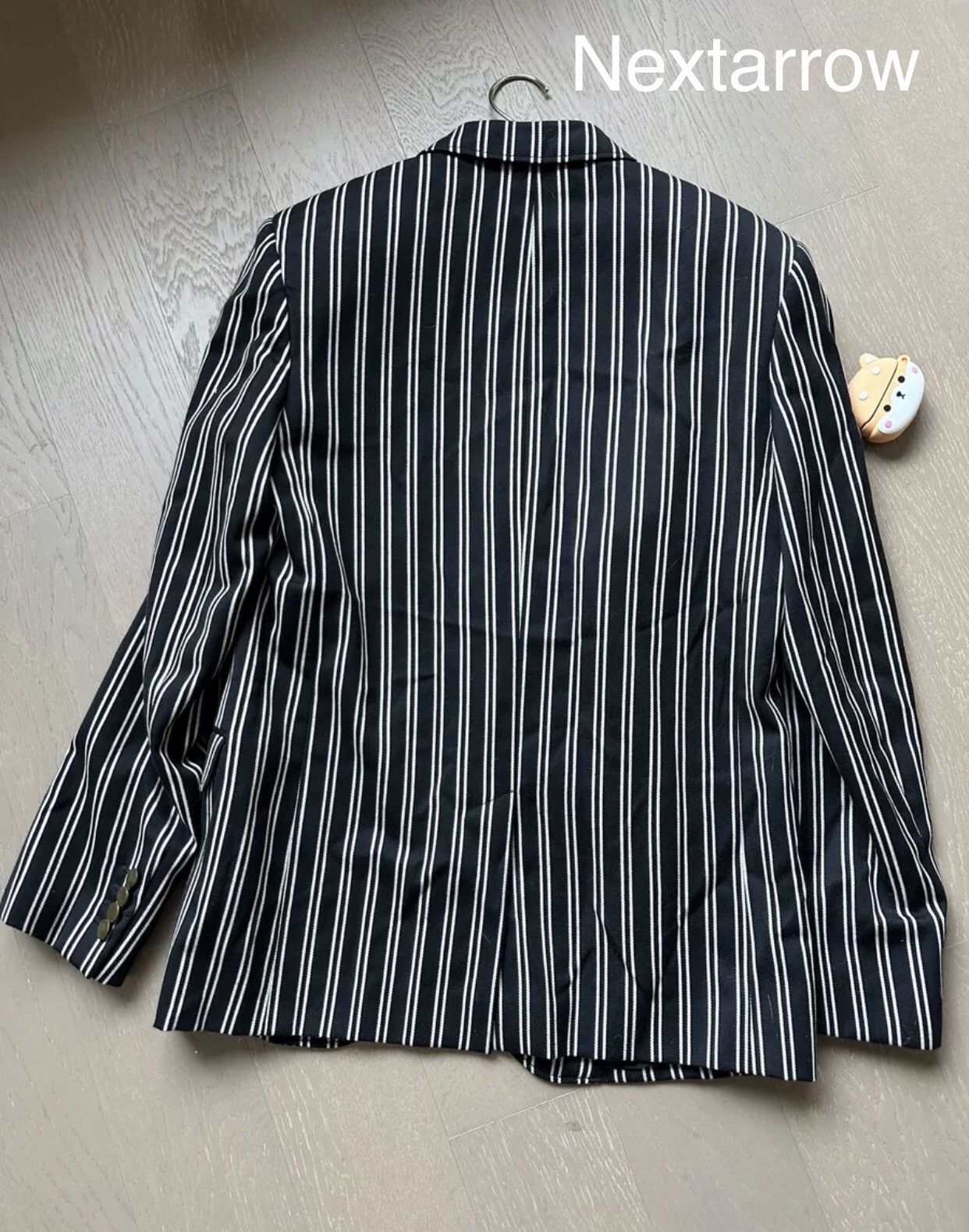 Saint Laurent Paris × Yves Saint Laurent Saint Laurent slp black and white striped suit Size 46S - 2 Thumbnail
