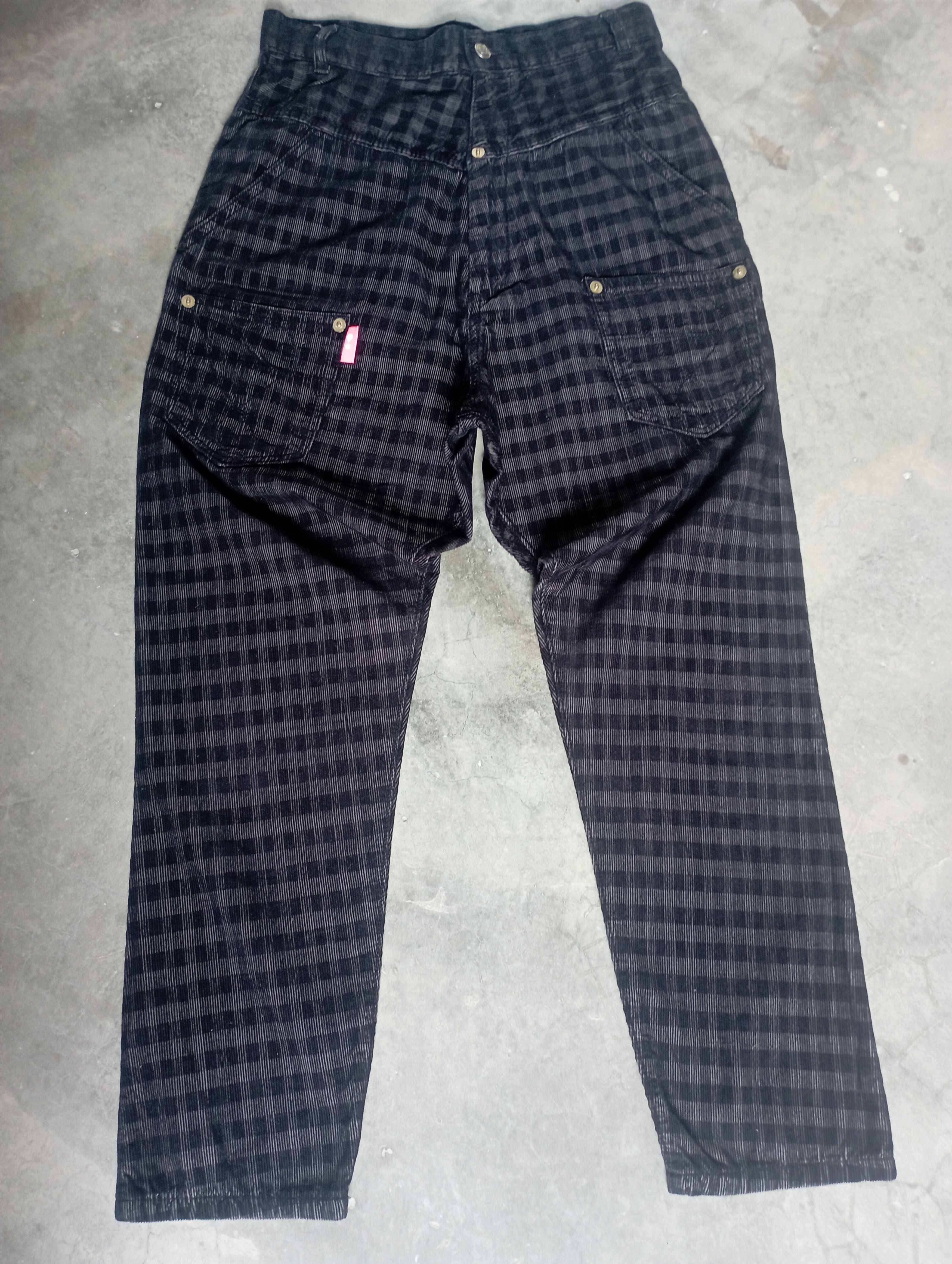 Issey Miyake Baggy Pant Mercibeaucoup Issey Miyake Corduroy Tartan Pant Size US 29 - 2 Thumbnail