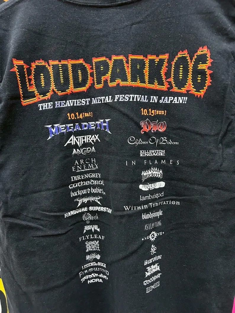 Vintage Vintage 2000s Loud Park Megadeth Anthrax , DIO tshirt size M Size US M / EU 48-50 / 2 - 4 Thumbnail