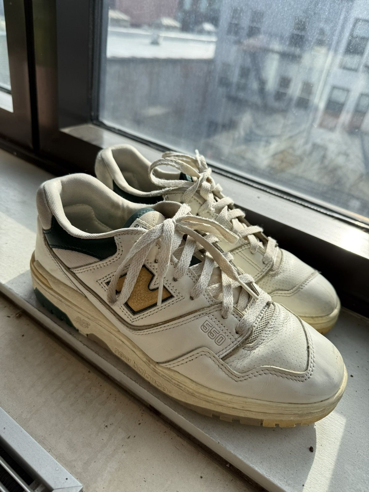 Aime Leon Dore × New Balance ALD / NB P550 Basketball Oxfords (Evergreen) Size US 9 / EU 42 - 1 Thumbnail