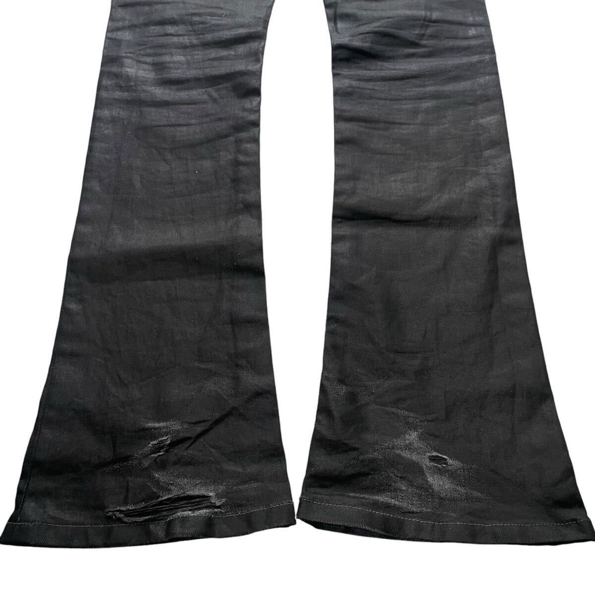 If Six Was Nine TORNADO MART COATED FLARE DENIM Size US 30 / EU 46 - 6 Thumbnail