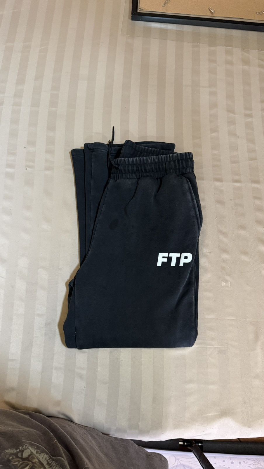Fuck The Population FTP black overdyed sweat pants Size US 34 / EU 50 - 1 Thumbnail