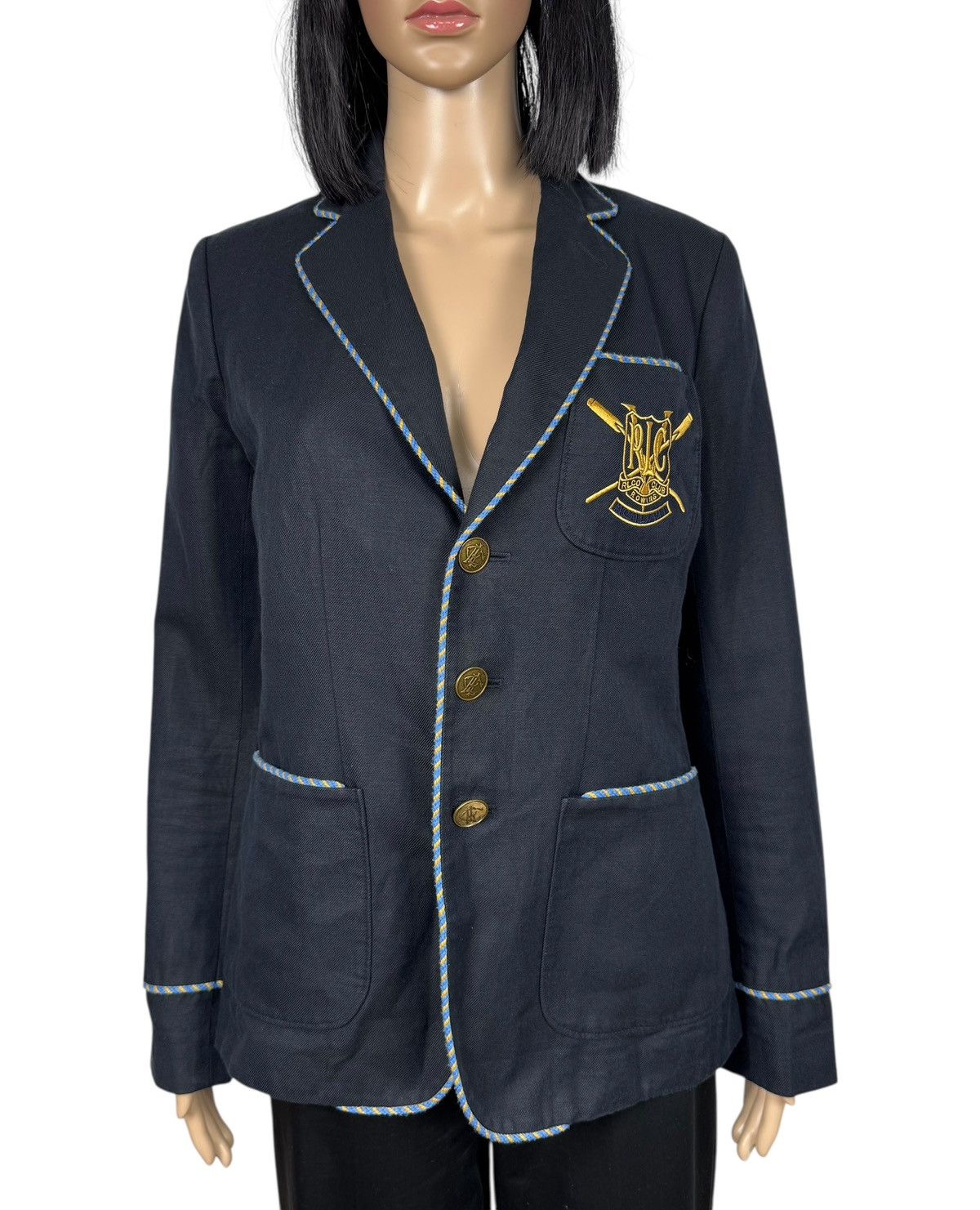 Ralph Lauren Ralph Lauren Linen-Cotton Club Blazer Embroidered Logo Size M / US 6-8 / IT 42-44 - 2 Thumbnail