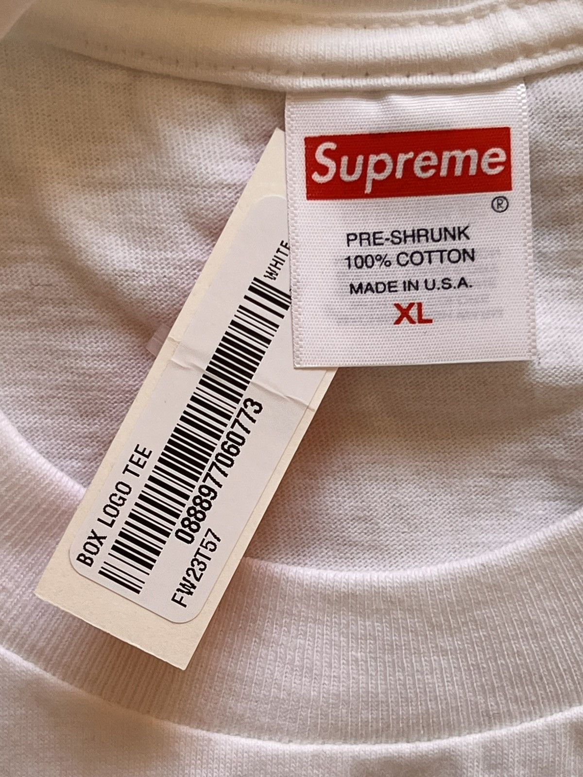 Supreme XL Supreme box logo tee camo T-shirt fw23 white short Size US XL / EU 56 / 4 - 18 Thumbnail