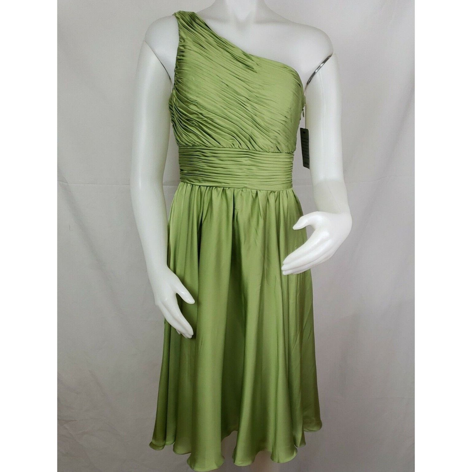 Monique Lhuillier Dress Womens Sz 6 Ruched One Shoulder Swin