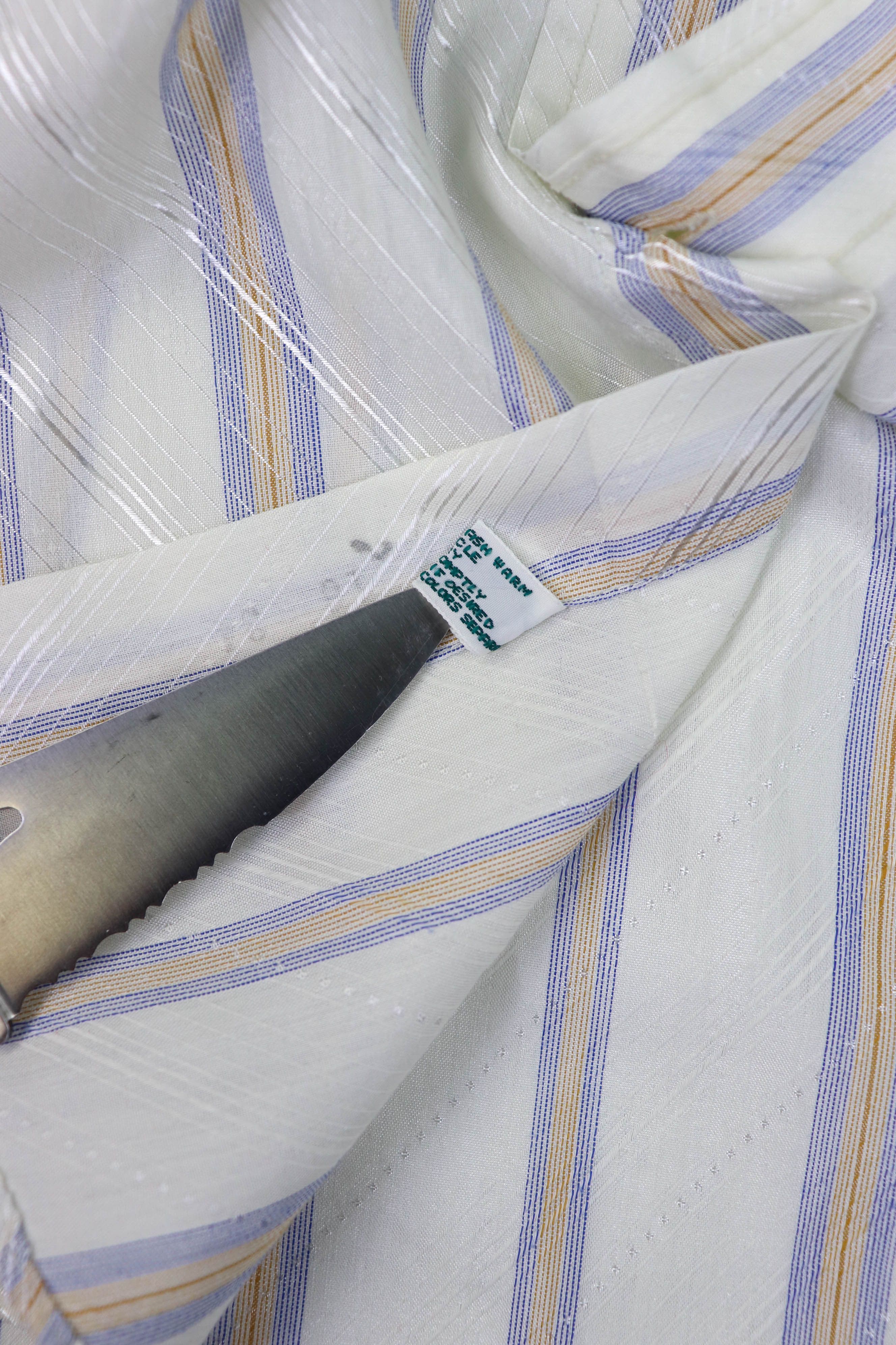 Givenchy Givenchy 60-70s Vintage Made in Hong Kong Striped Shirt Size US L / EU 52-54 / 3 - 13 Thumbnail