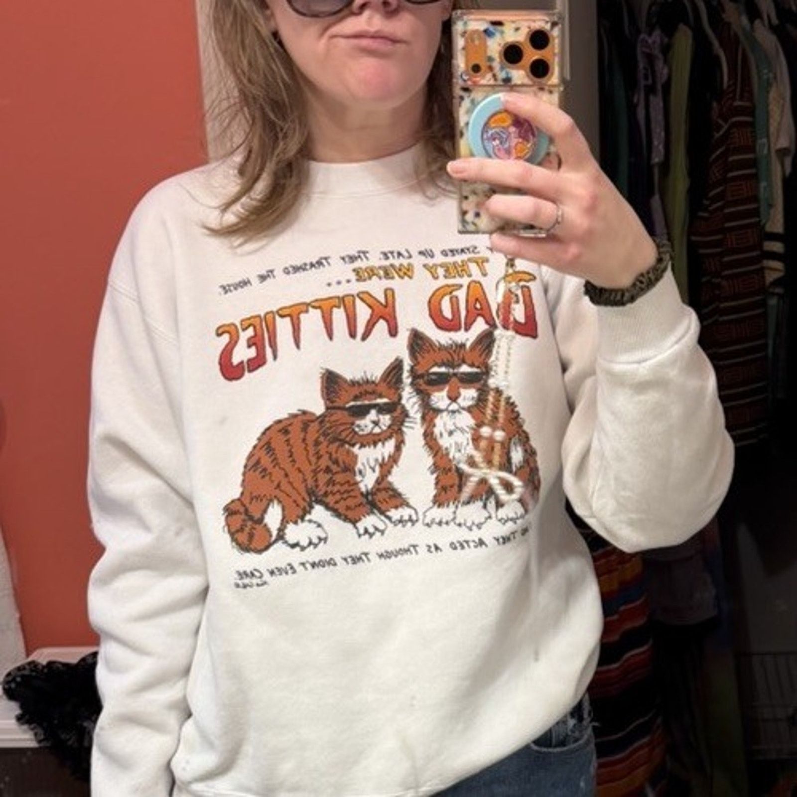 Other Vintage 90s Grunge Skate Bad Kitties Frank Coble Sweatshirt Size US M / EU 48-50 / 2 - 2 Thumbnail