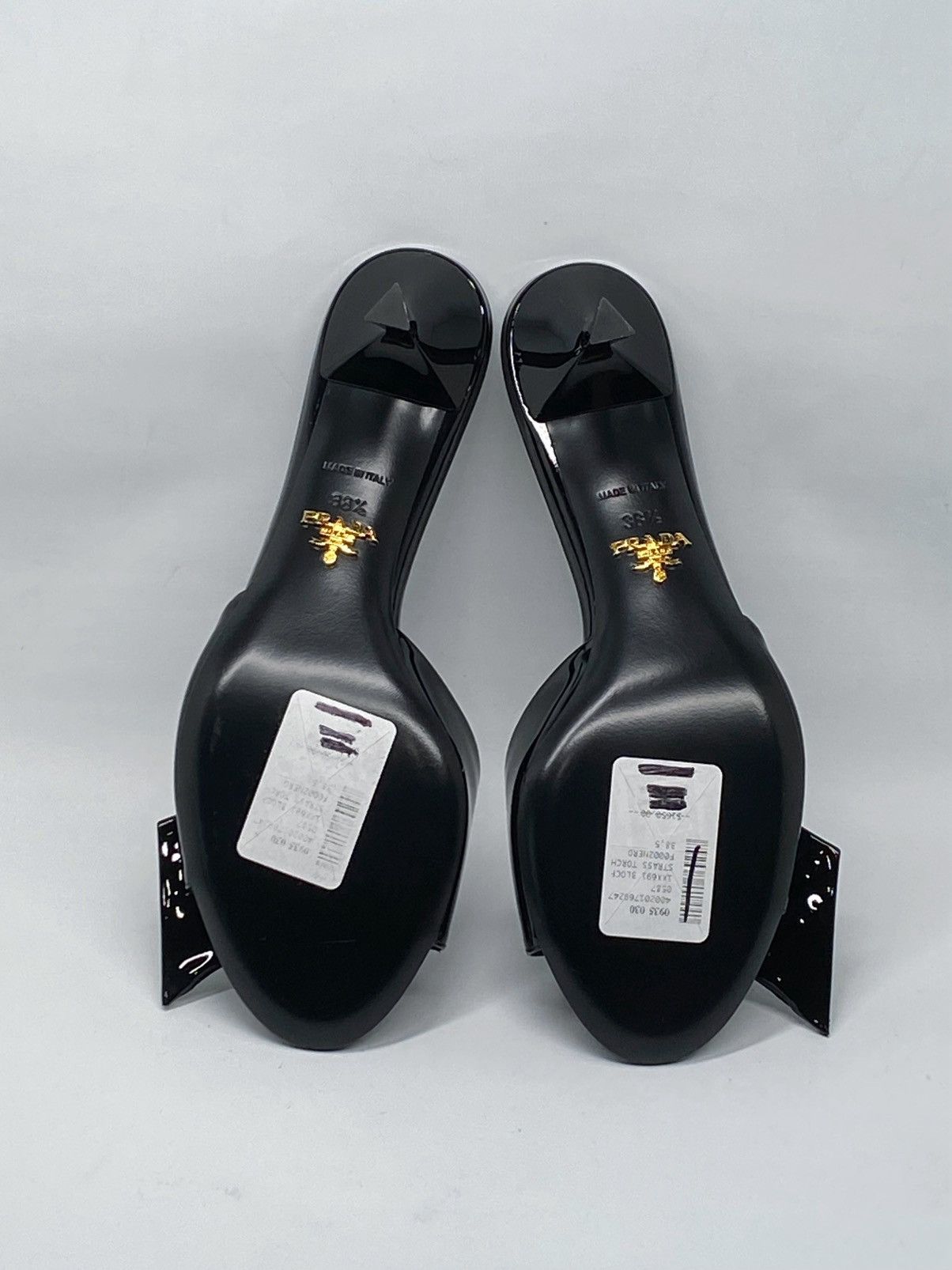 Prada Prada Patent leather Crystal embellished sandals size 38.5 Size US 8.5 / IT 38.5 - 14 Thumbnail