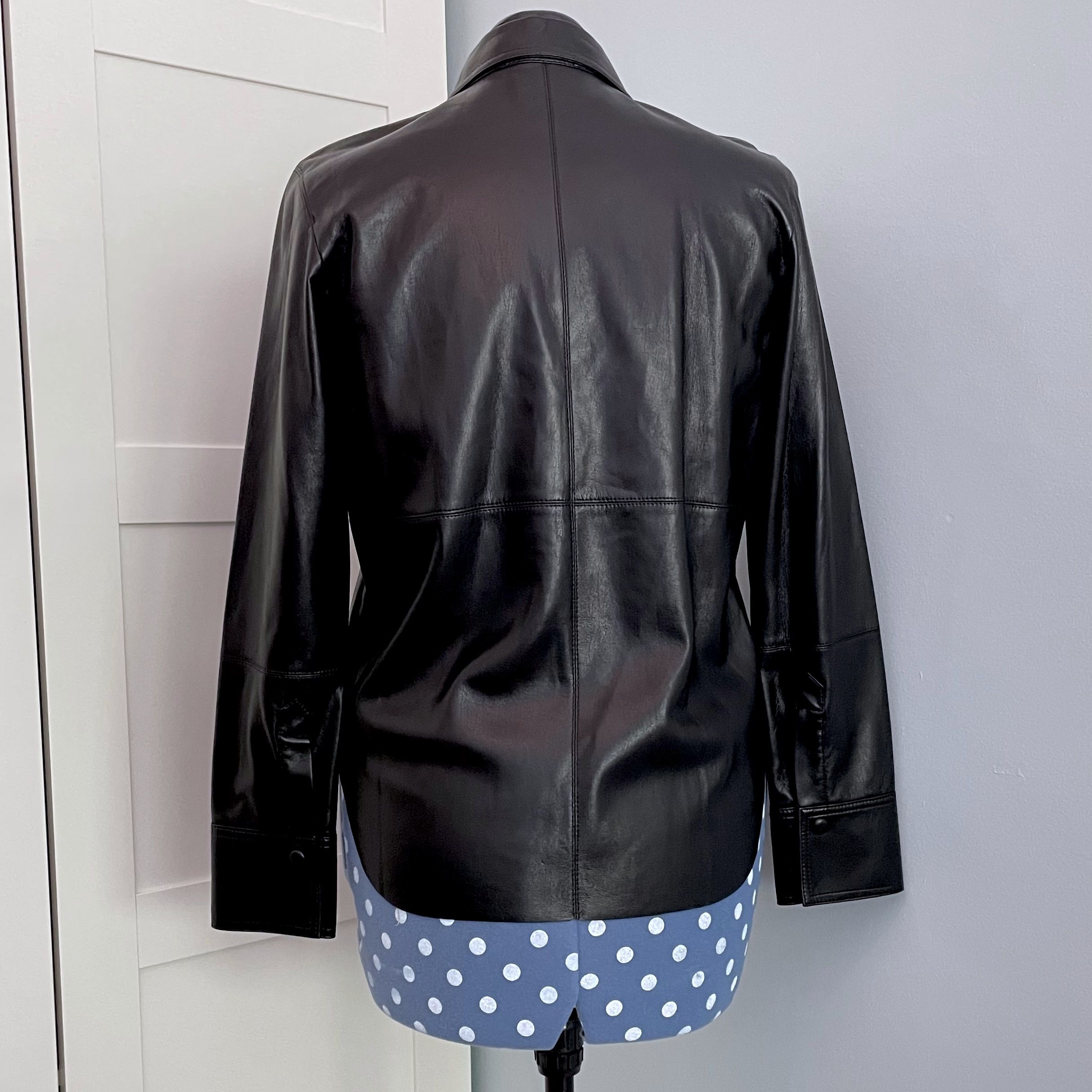 Nanushka Nanushka Black Naum Okobor™ vegan leather shirt jacket, S Size S / US 4 / IT 40 - 5 Thumbnail