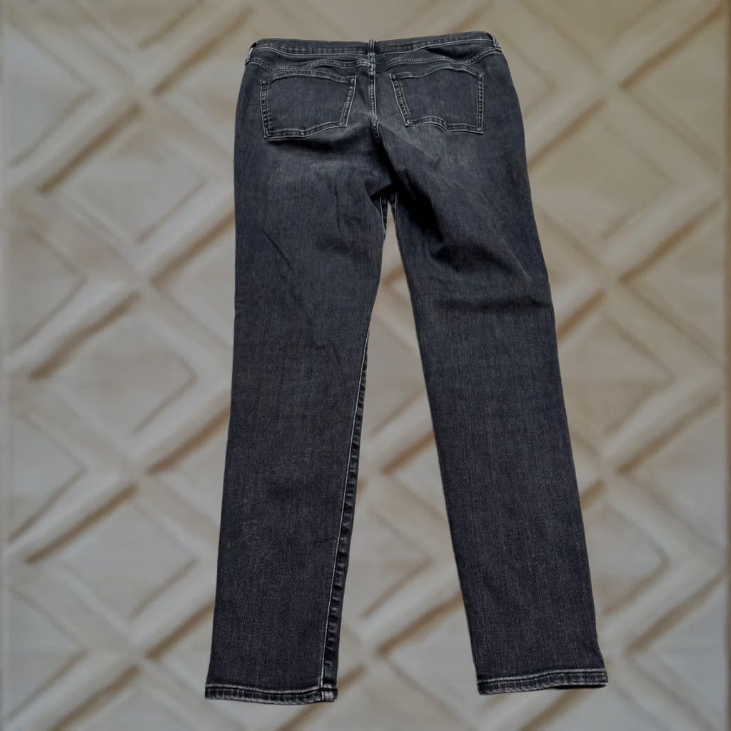 J.Crew J.Crew Jeans 9" Toothpick Skinny Denim Women 32 Tall Black Dark Wash Stretch Size 24" / US 00 / IT 34 - 1 Thumbnail