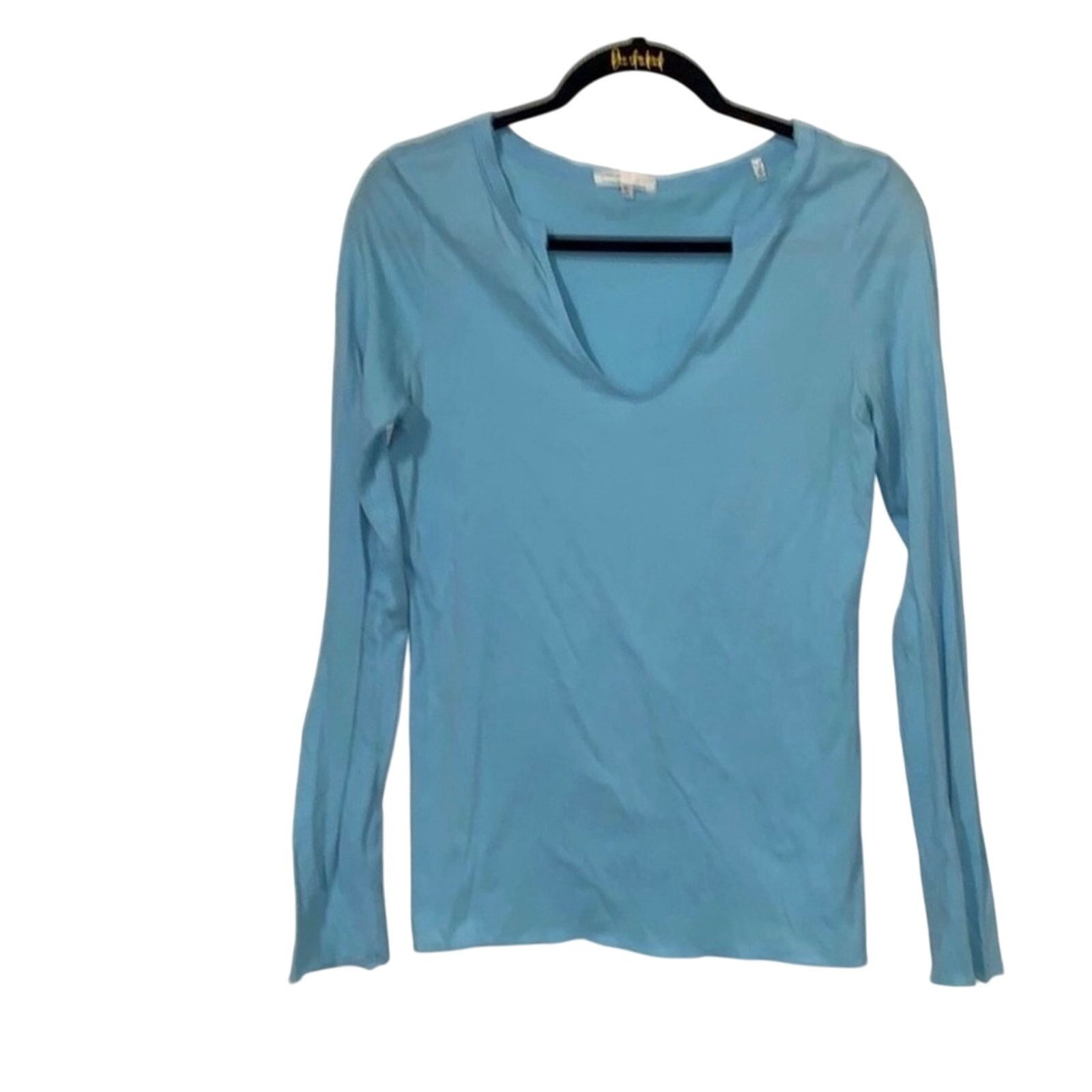 Vince VINCE Light Blue Long Sleeve 100% Cotton Top M Size M / US 6-8 / IT 42-44 - 1 Thumbnail