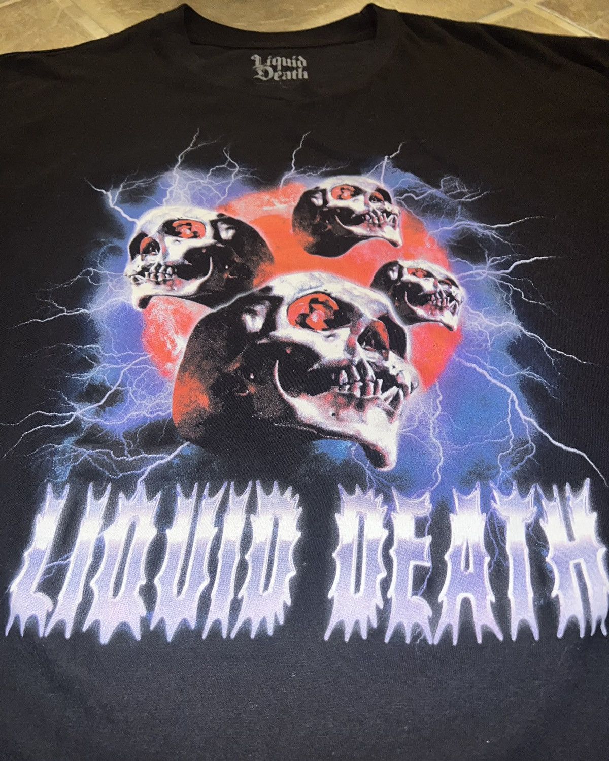 Other LIQUID DEATH LIGHTNING SKULLS T-SHIRT Size US L / EU 52-54 / 3 - 12 Thumbnail