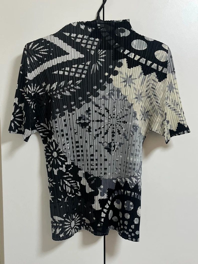 Issey Miyake issey miyake size:3 Black and white window patterned pleat Size XXS / US 00 / IT 34 - 2 Thumbnail