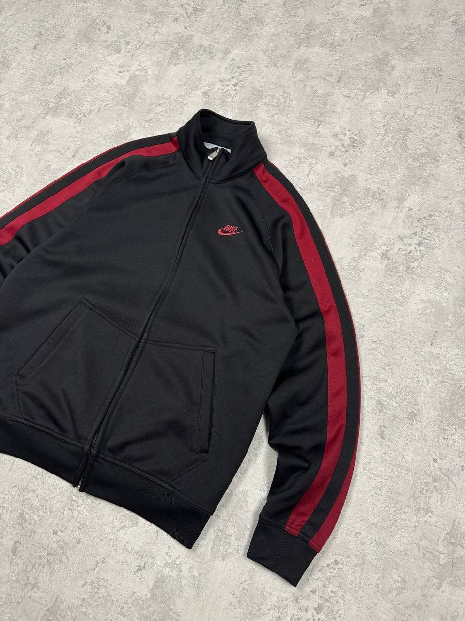 Nike Vintage Nike Y2k Black/Red Track Zip Sweatshirt Size US M / EU 48-50 / 2 - 3 Thumbnail