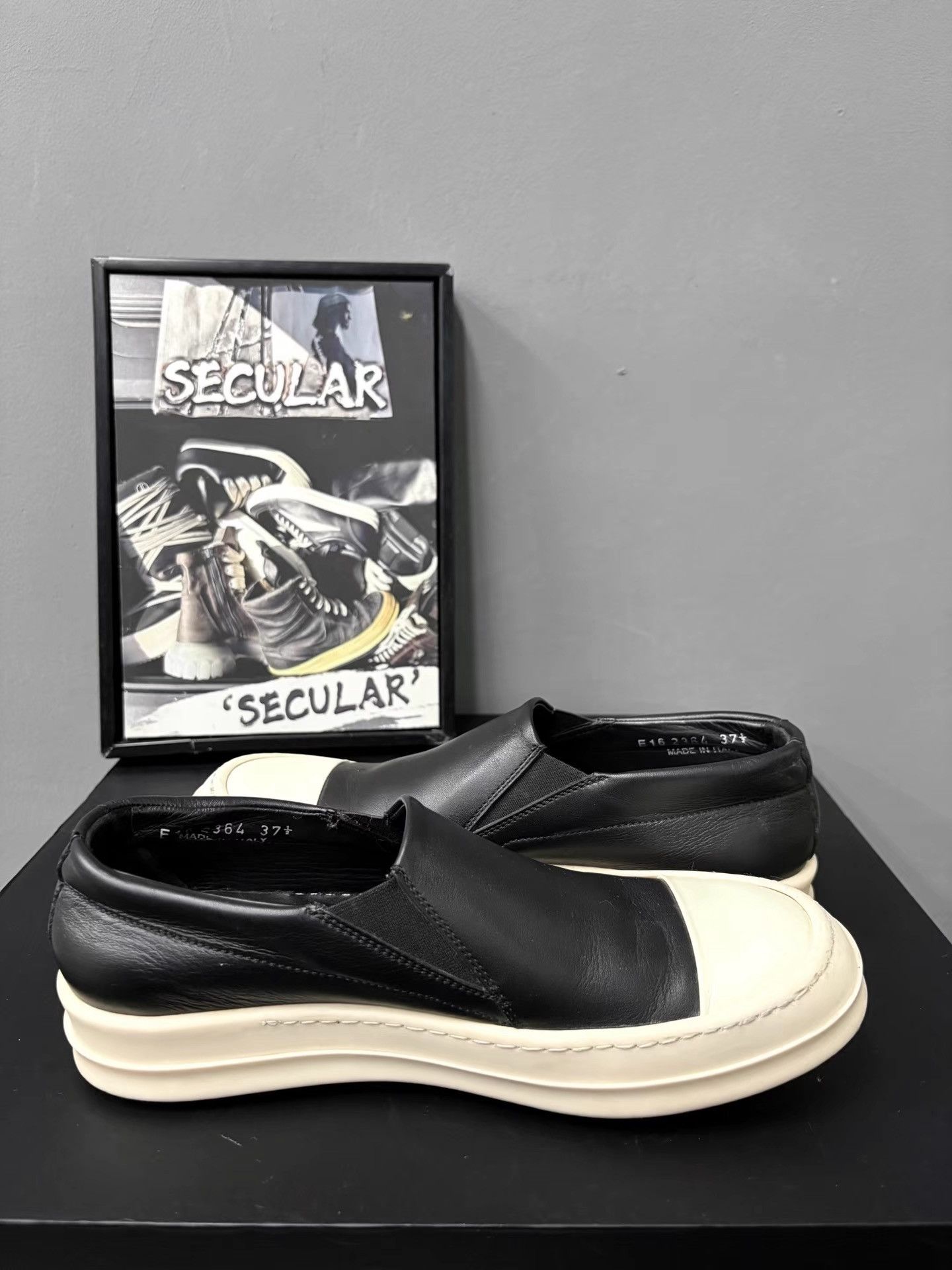 Rick Owens Rick Owens Mainline Leather Big Converse Slip-On K34 Size US 5.5 / EU 38 - 6 Thumbnail