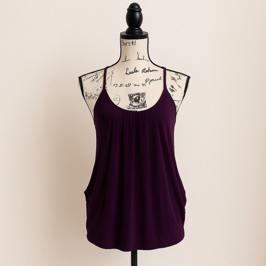 Other R Jean Purple Crochet Back Tank Top | Juniors Size Large | F Size S / US 4 / IT 40 - 1 Thumbnail