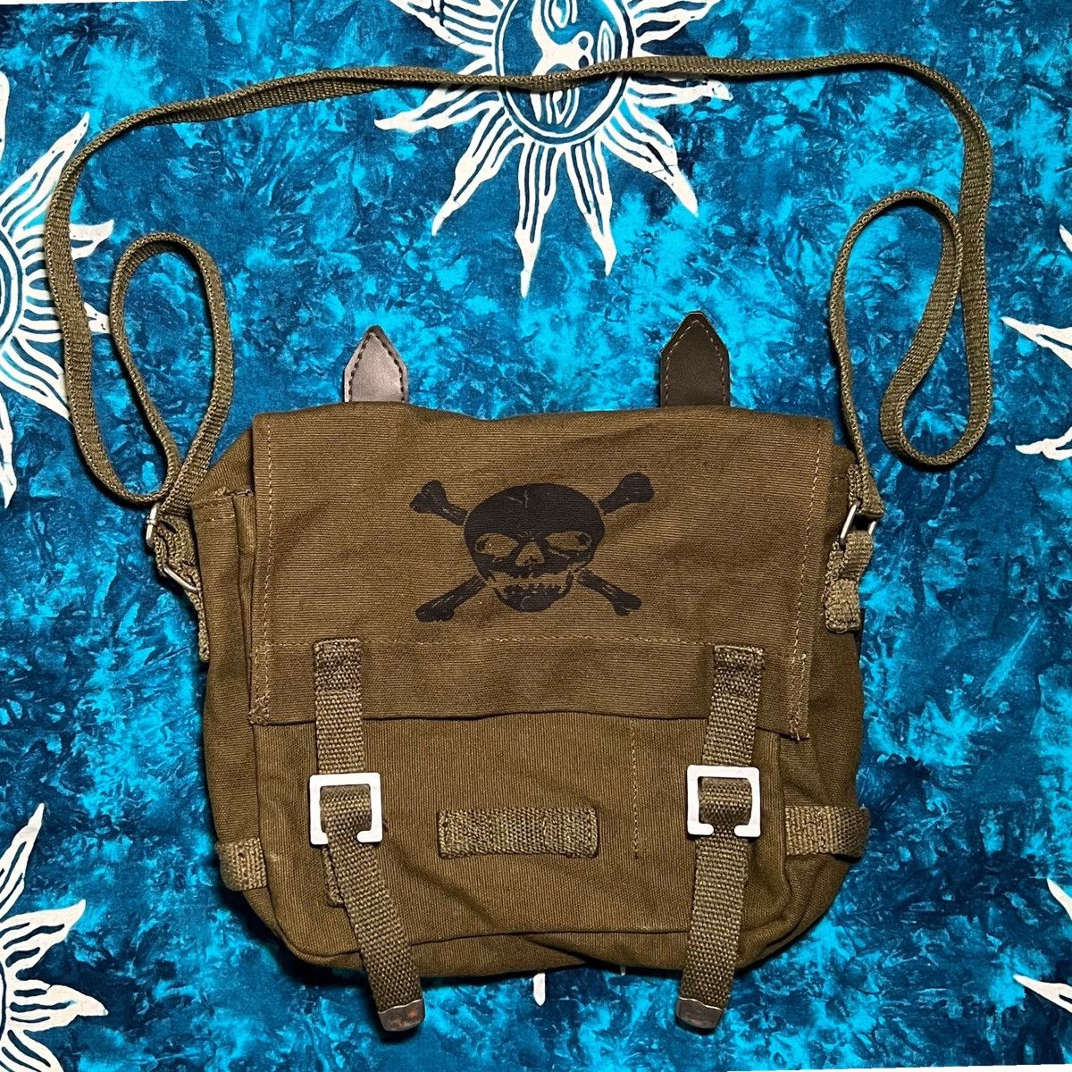 Bag x Military Vintage Military Mil Tec Cross Army Crossbody in Brown, Men's