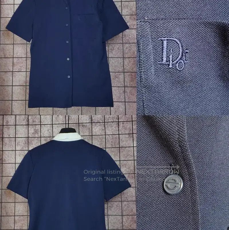 Dior Dior Summer Navy Cotton Blend Embroidered Shirt . Size S / US 4 / IT 40 - 3 Thumbnail