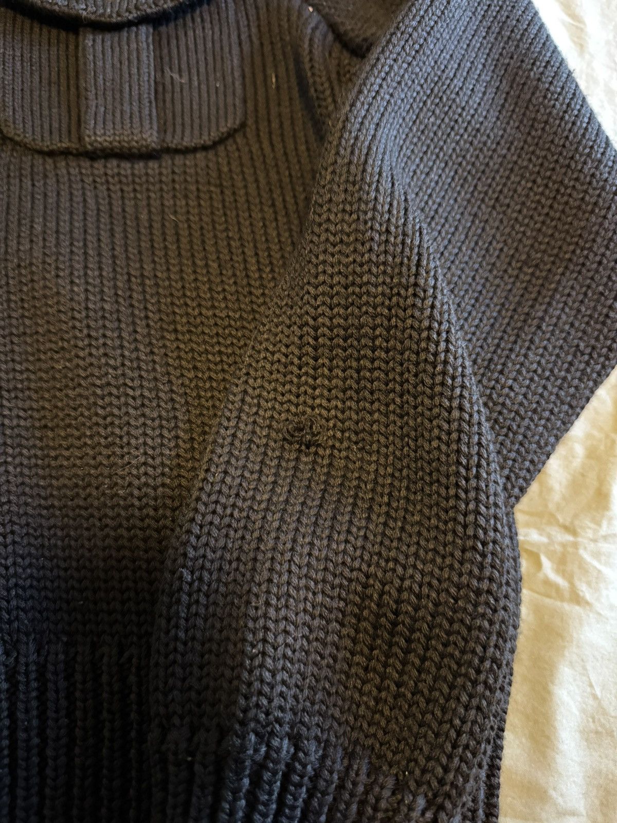 Polo Ralph Lauren Polo Ralph Lauren XL Wool Chunky Knit Military Shawl Sweater Size US XL / EU 56 / 4 - 4 Thumbnail