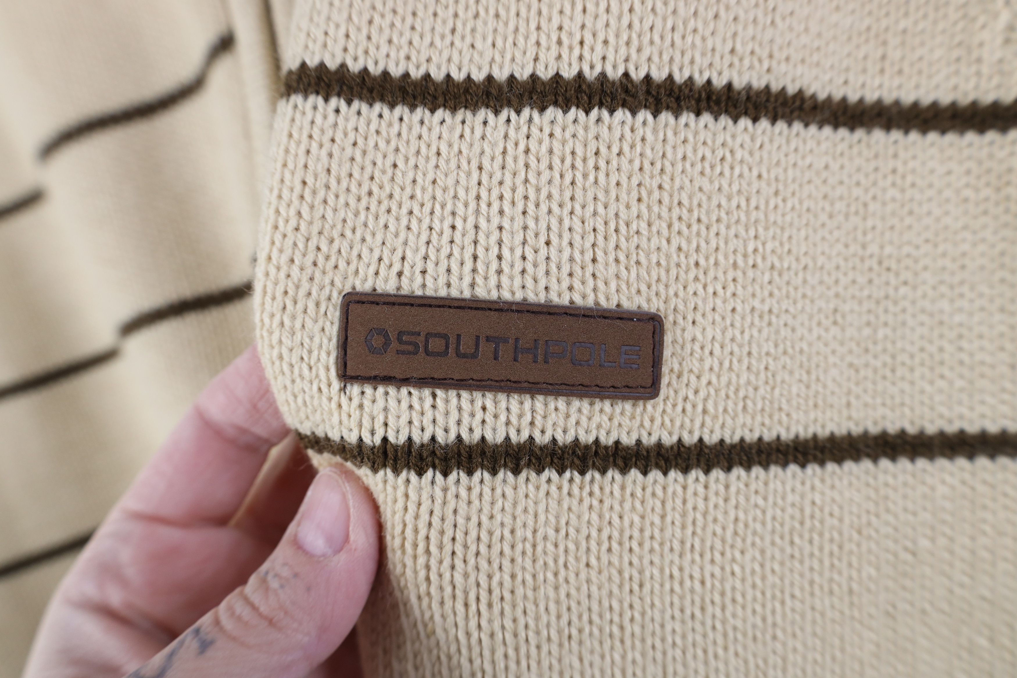 Southpole Vintage 90s Y2K Southpole Striped Half Zip Pullover Sweater Size US XL / EU 56 / 4 - 4 Thumbnail