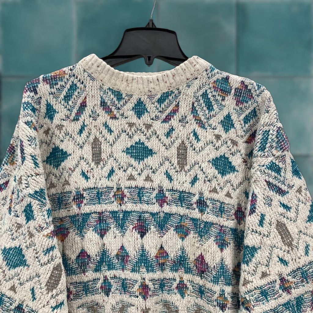 Croft & Barrow Vintage Croft & Barrow 3D Knit Sweater Mens XL Southwestern Geometric Knit USA Size US XL / EU 56 / 4 - 1 Thumbnail