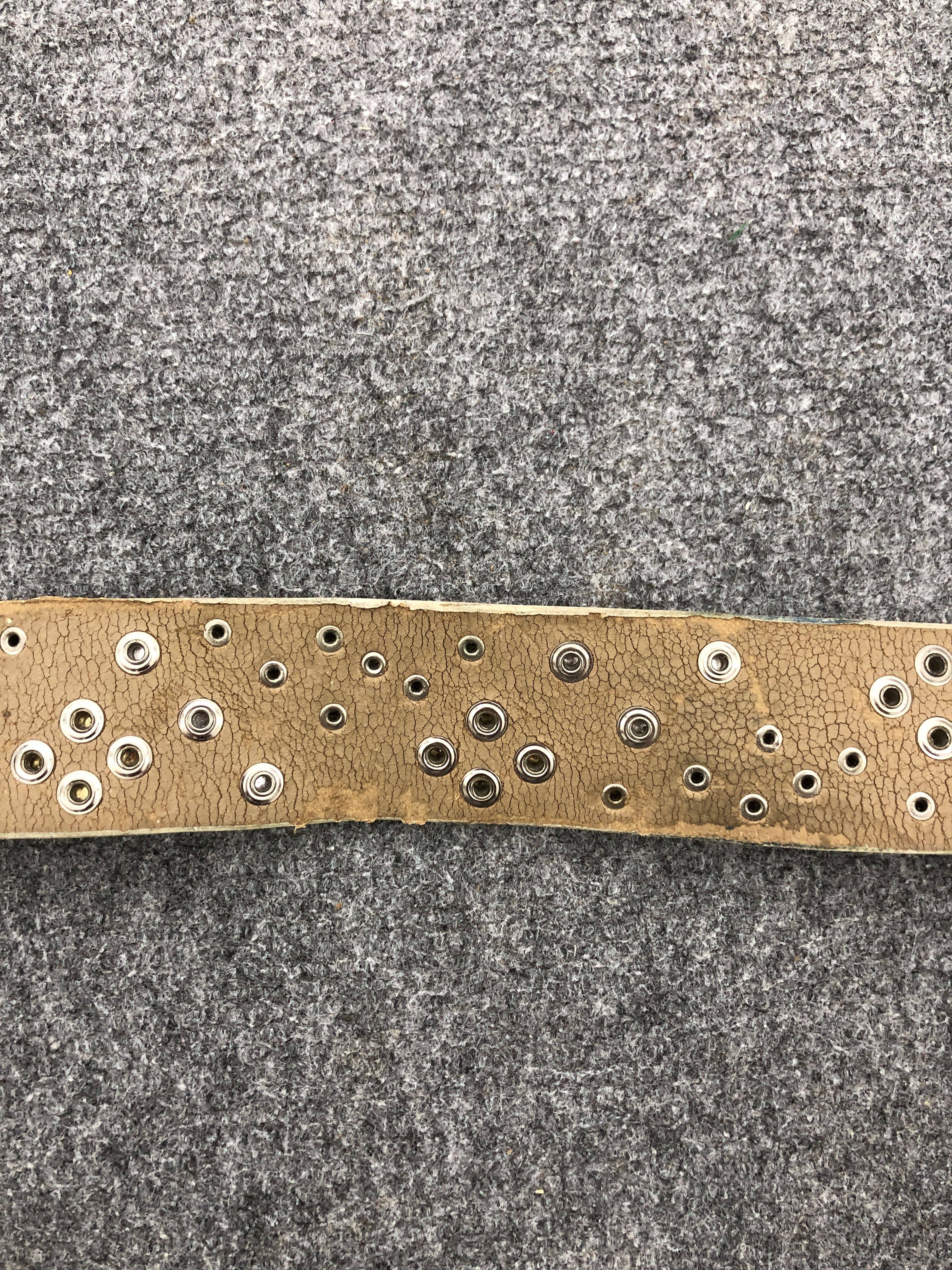 If Six Was Nine Vintage 70s Rhinestones Studded Punk Style Belt Size ONE SIZE - 6 Thumbnail
