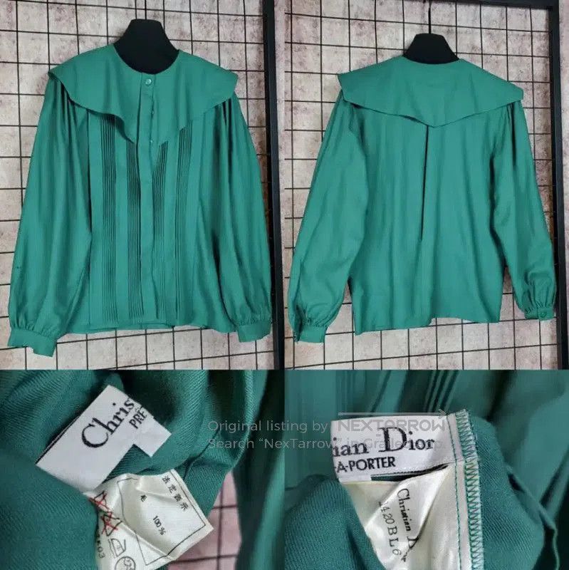 Dior Dior Green Wool Long Sleeve Shirt . Size M / US 6-8 / IT 42-44 - 1 Thumbnail