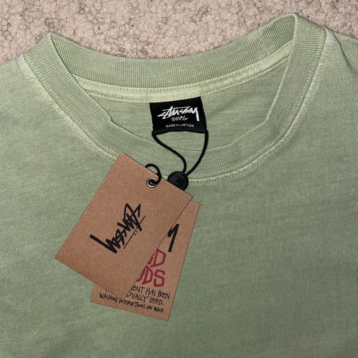 Stussy Stussy Pigment Dyed Crew Moss Green Matcha t shirt Size US S / EU 44-46 / 1 - 2 Thumbnail