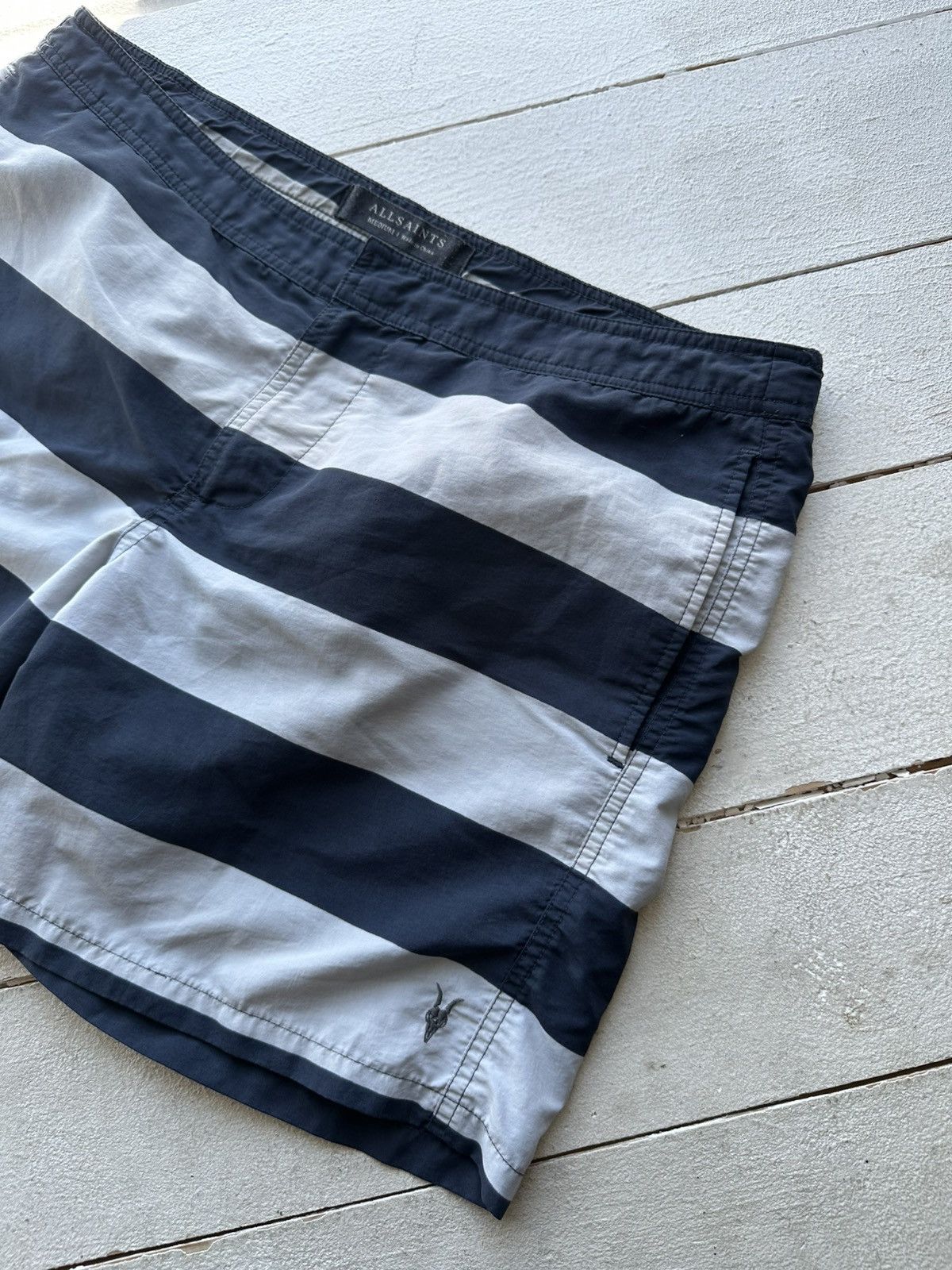 Allsaints 🚨RARE ALLSAINTS BIG LOGO SWIMM SHORTS Y2K SURF VINTAGE Size US 35 - 2 Thumbnail