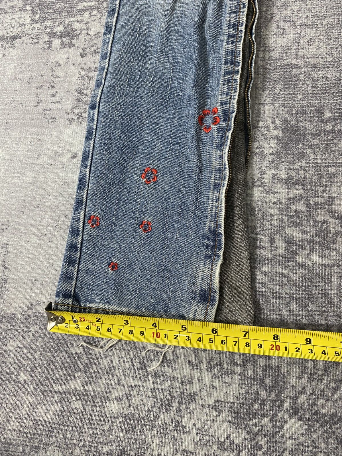 Le Grande Bleu (L.G.B.) takeo kikuchi patchwork jeans flared embroidery y2k Size US 32 / EU 48 - 4 Thumbnail