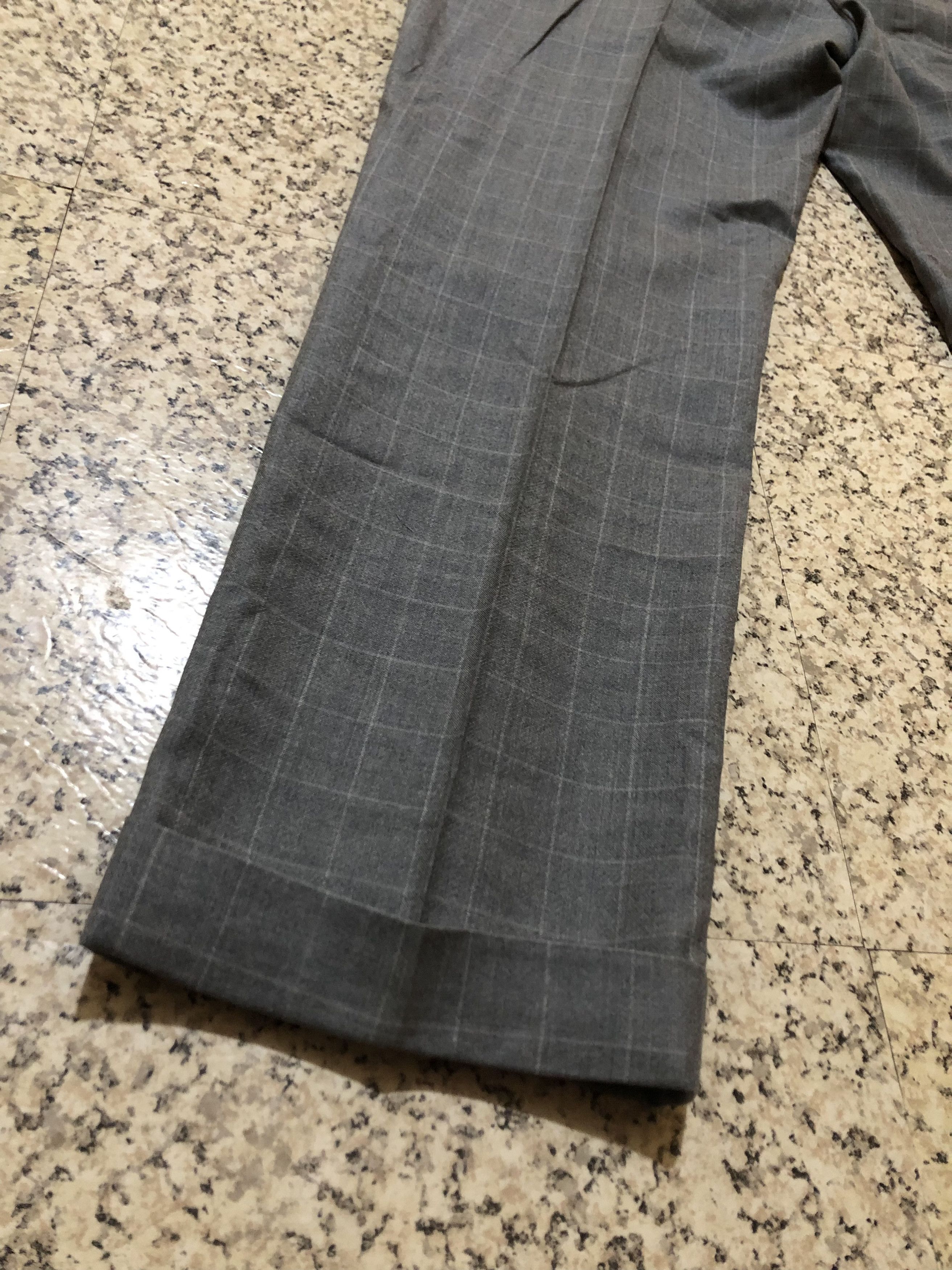 Brunello Cucinelli Brunello Cucinelli Windowpane Plaid Virgin Wool Trousers Size US 35 - 16 Thumbnail