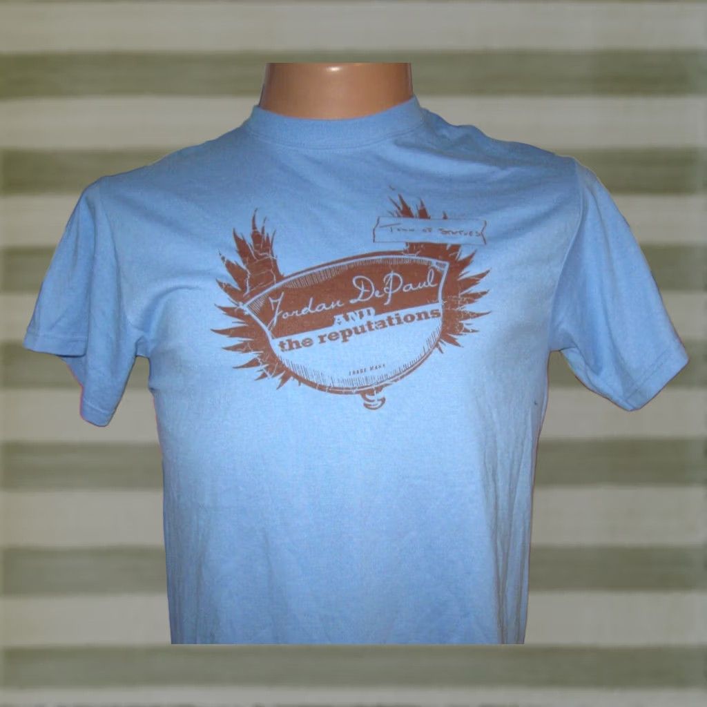 Jerzees JORDAN DEPAUL and The Reputations Town of Statues Shirt Men's M BLUE Graphic Print Jerzees T-Shirt Music 2000s Ohio Boys Mens Girls Womens Size US M / EU 48-50 / 2 - 1 Thumbnail