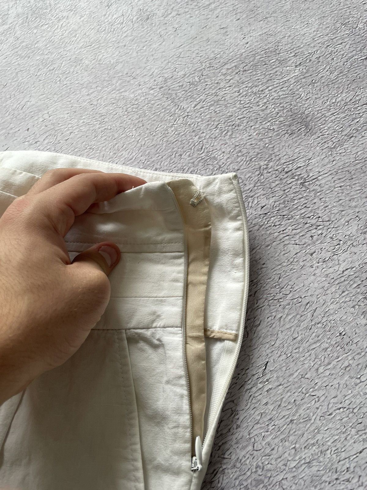 Brunello Cucinelli Brunello Cucinelli Pants Luxury Linen Made in Italy White Size 27" / US 4 / IT 40 - 6 Thumbnail